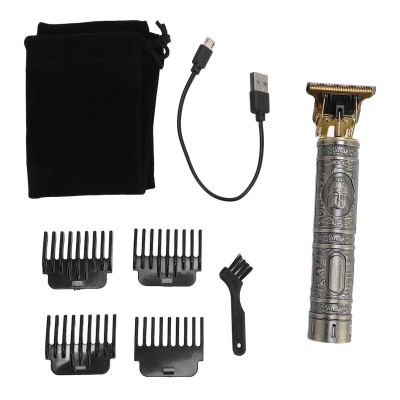 lvifloae Shaving Machines for Men Beard Shaver T Shaped Electric Hair Clipper Set Men Professional Cordless Rechargeable Barbers Beard Trimmer Shaver Kit for Home Grooming Cutting Black (Gold)