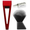 HYPE X1 Aluminum Single Edge Safety Razor | Super Lather Set - Magnetic Comfort(C) Shave Setting - 20 Non-Proprietary Blades, Aluminum Shaving Brush - Reusable Shaving Razor for Men & Women - Red view 1