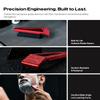 HYPE X1 Aluminum Single Edge Safety Razor | Super Lather Set - Magnetic Comfort(C) Shave Setting - 20 Non-Proprietary Blades, Aluminum Shaving Brush - Reusable Shaving Razor for Men & Women - Red view 2