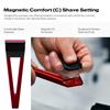HYPE X1 Aluminum Single Edge Safety Razor | Super Lather Set - Magnetic Comfort(C) Shave Setting - 20 Non-Proprietary Blades, Aluminum Shaving Brush - Reusable Shaving Razor for Men & Women - Red view 4