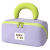 Travel Makeup Bag for Women | Portable Cosmetic Organizer with Handle & Zipper | Waterproof Toiletry Pouch for Makeup Brushes, Skincare & Accessories, Purple, Cross Open Bag view 1
