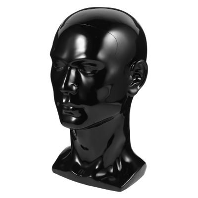 Didiseaon Male Mannequin Head Model for Hat Scarf Wig Glasses Display Lightweight PVC Salon Mannequin Head Holder for Hair Styling Braiding Practice Cosmetology Training and Decorative Use