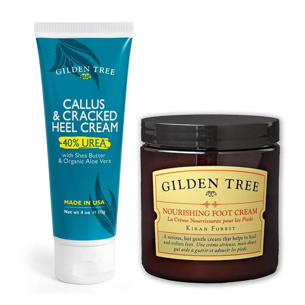 GILDEN TREE Nourishing Foot Cream + 40% Urea Callus & Cracked Heel Cream Bundle