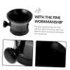 Didiseaon Ceramic Shaving Soap Mug with Handle Black Foaming Bowl for Men Comfortable Grip view 4