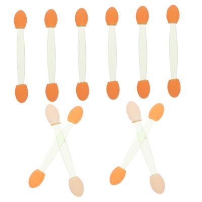 Didiseaon 100pcs Dual Ended Eyeshadow Brushes with Latex Sponge Tips Disposable Lightweight Makeup Applicators for Powder Eyeshadow for Beginners Artists Special Events