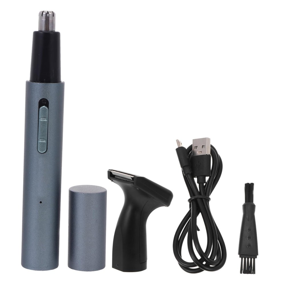 Didiseaon Electric Nose Hair Trimmer for Men and Women USB Rechargeable Double Edged Vibrating Nose Hair Cleaner Portable and Detachable Cutter Head for Painless Precise Grooming