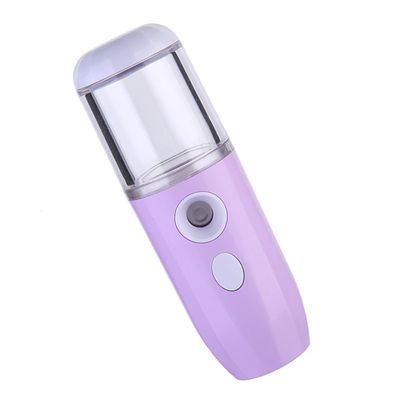 Didiseaon Portable USB Facial Mister Purple Nano Mist Steamer Humidifier for Deep Skin Hydration and Cell Compact Beauty Spray for Daily Moisturizing and Refreshing Complexion