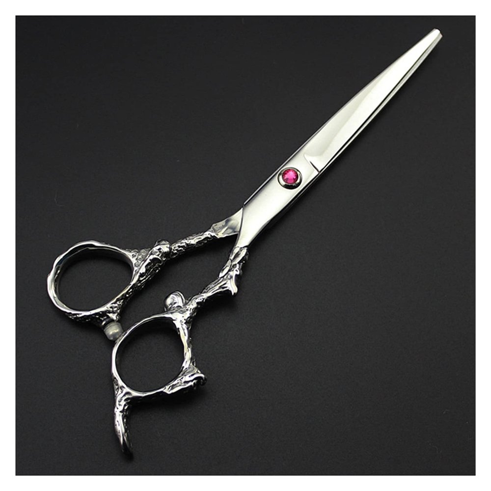Hair Cutting Shears 6 inch Barber Scissors, Set Barber Scissors, Thinning Barber Scissors, Barber Scissors, Hairdressing Scissors for Men Women/Salon/Home/Stylist (Sliver Cutting-W