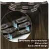 200g 14inch Dark Brown Balayage Hair Extensions Bundle Clip in Hair Extensions and Wire Hair Extension 2 Packs view 3