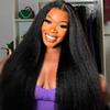 ISEE Hair Glueless Wigs Human Hair Pre Plucked Pre Cut 7x5 Kinky Straight HD Lace Front Wig Human Hair Pre Plucked For Beginners 3 Second To Wear 18 Inch view 1