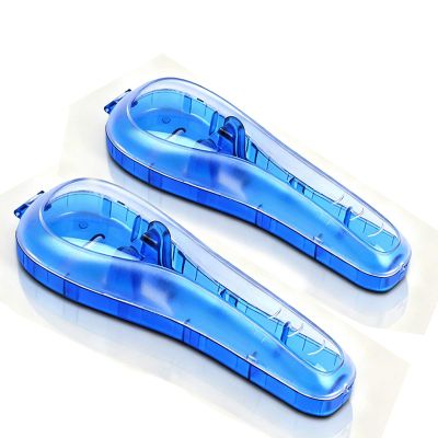 2-Pack Razor Travel Case Set - Hard Plastic Storage Box for Manual Shavers & Trimmers | Compact, Lightweight & Durable | Fits in Dopp Kits & Gym Bags