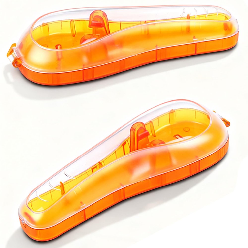 2-Pack Razor Travel Case Set - Hard Plastic Storage Box for Manual Shavers & Trimmers | Compact, Lightweight & Durable | Fits in Dopp Kits & Gym Bags