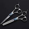 Barber Scissors Sapphire 6 inch Barber Professional Hair Cutting Scissors Set Flat and Tooth Scissors Hairdressing Scissors Hair Cutting Shears( view 1