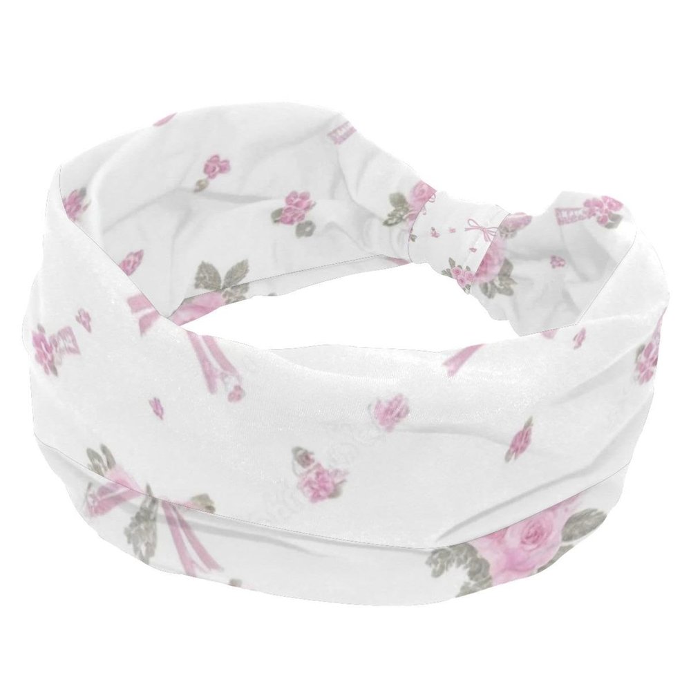 1 Pack Colorful Art Bow Elastic Soft Fabric Non-Slip Women's Fashion Headbands - Soft, Wide, and Stylish for All Occasions