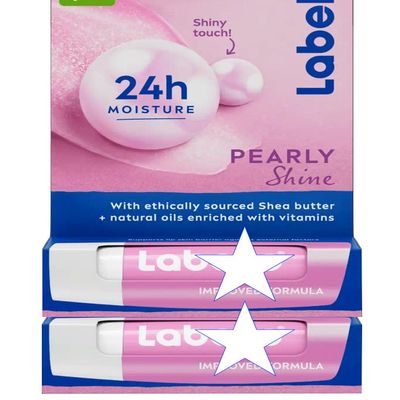 Pearly Shine Lip Balm 4.8 g (0.17 oz) Tinted Lip Balm with Pearl & Silk Extracts 24h Moisture Care Soft Pink Shine Italian Lip Care