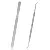 2 Pack Stainless Steel Nail File & Dual-Ended Nail Lifter Set, Heavy Duty Metal Emery Board for Thick Toenails, Manicure & Pedicure Grooming Tool for Men & Women (Silver) view 1
