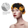 Thick Shower Cap for Women, Flame Fire, Reusable Waterproof Bath Hat with Double PEVA Layers for All Hair Lengths, Salon Grade view 3