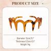2025 New U Shape Fashion Tooth Hair Comb Headband, High Cranium Head Bands for Women's Hair, Reversible Headbands with Teeth, Zig Zag Headbands for Women (2-Black) view 2