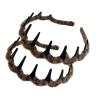 2025 New U Shape Fashion Tooth Hair Comb Headband, High Cranium Head Bands for Women's Hair, Reversible Headbands with Teeth, Zig Zag Headbands for Women (2-Brown) view 1