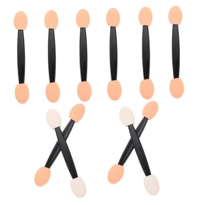 Didiseaon 100pcs Dual Ended Eyeshadow Stick Makeup Applicators with Soft Sponge Tips Disposable Lightweight Eye Makeup Brushes for Professional Use for Weddings and Parties