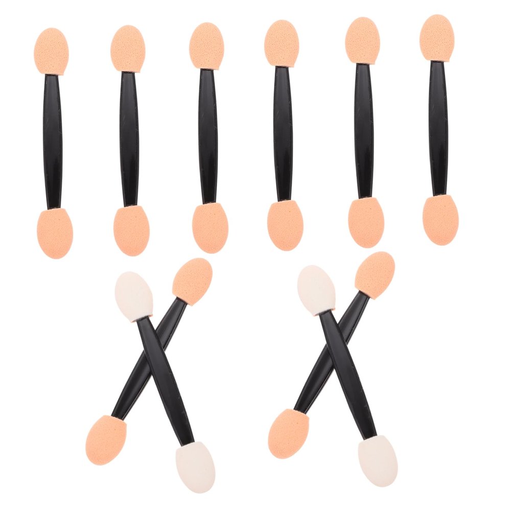 Didiseaon 100pcs Dual Ended Eyeshadow Stick Makeup Applicators with Soft Sponge Tips Disposable Lightweight Eye Makeup Brushes for Professional Use for Weddings and Parties