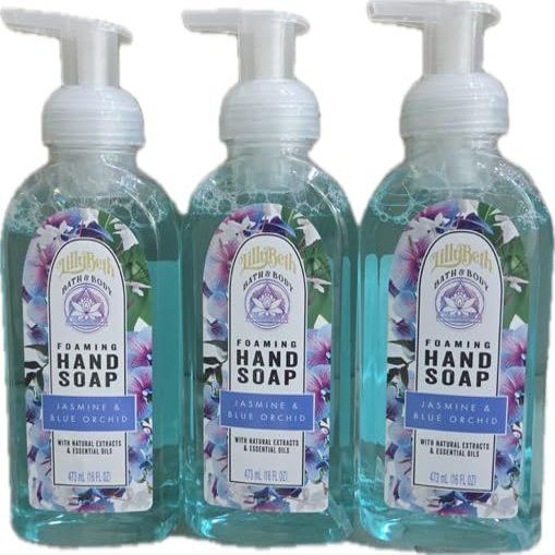 Bath & Body Foaming Hand Soap~ 3pk. -(16 fl 0zs ea.-48 0zs total) (Jasmine & Blue Orchid)