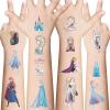 10 Sheets Frozen Temporary Tattoos Stickers Mixed Style Body Art Princess Temporary Tattoos Fake stickerfor Classroom Reward Birthday Party Event Decor (Princess) view 1