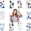 10 Sheets Frozen Temporary Tattoos Stickers Mixed Style Body Art Princess Temporary Tattoos Fake stickerfor Classroom Reward Birthday Party Event Decor (Princess) view 4