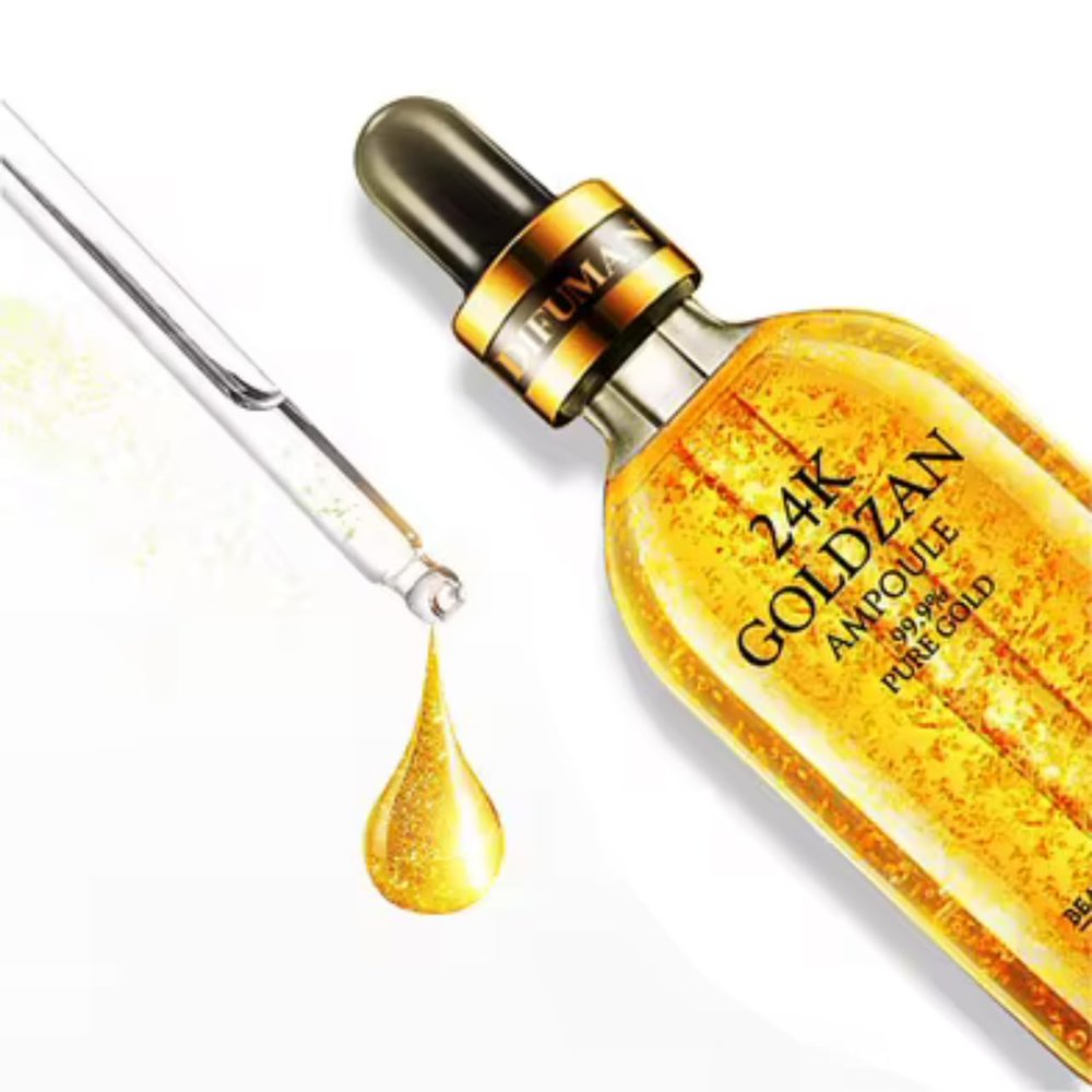 24K Gold Zan Anti-Aging Facial Serum, Tightening, Deep Moisturizing for Fine Lines, 1 Bottle Facial Collagen Moisturizing Essence Lift Firming Anti-wrinkles Face Skin Care Serum 100 ml /3.4oz