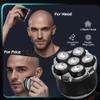 Electric 6D Floating Head Shavers for Bald Men, Magnetic Rotary Shaver for Men Face,Wet Dry IPX6 Men's Razor, LED Display Rechargeable with USB-C Charge view 3