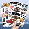 10 Sheets Temporary Disney Car Tattoos Stickers Mixed Style Body Art Temporary Tattoos Fake stickerfor Classroom Reward Birthday Party Event Decor (Car) view 3