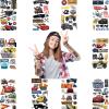 10 Sheets Temporary Disney Car Tattoos Stickers Mixed Style Body Art Temporary Tattoos Fake stickerfor Classroom Reward Birthday Party Event Decor (Car) view 4