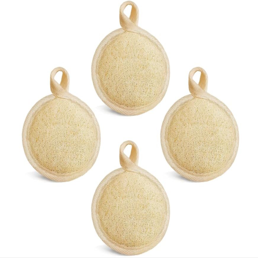 4-Pack Microfiber Facial Pads, Natural-Color, Reusable Makeup Remover Rounds, 4 Count