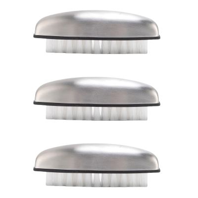 Aramox Stainless Steel Vegetable Washing Scrubber Brush Odor Remover Multipurpose Hand Fingernail Brushes, 3pcs Potato Sets with 304 Handle, Kitchen Nail Tools