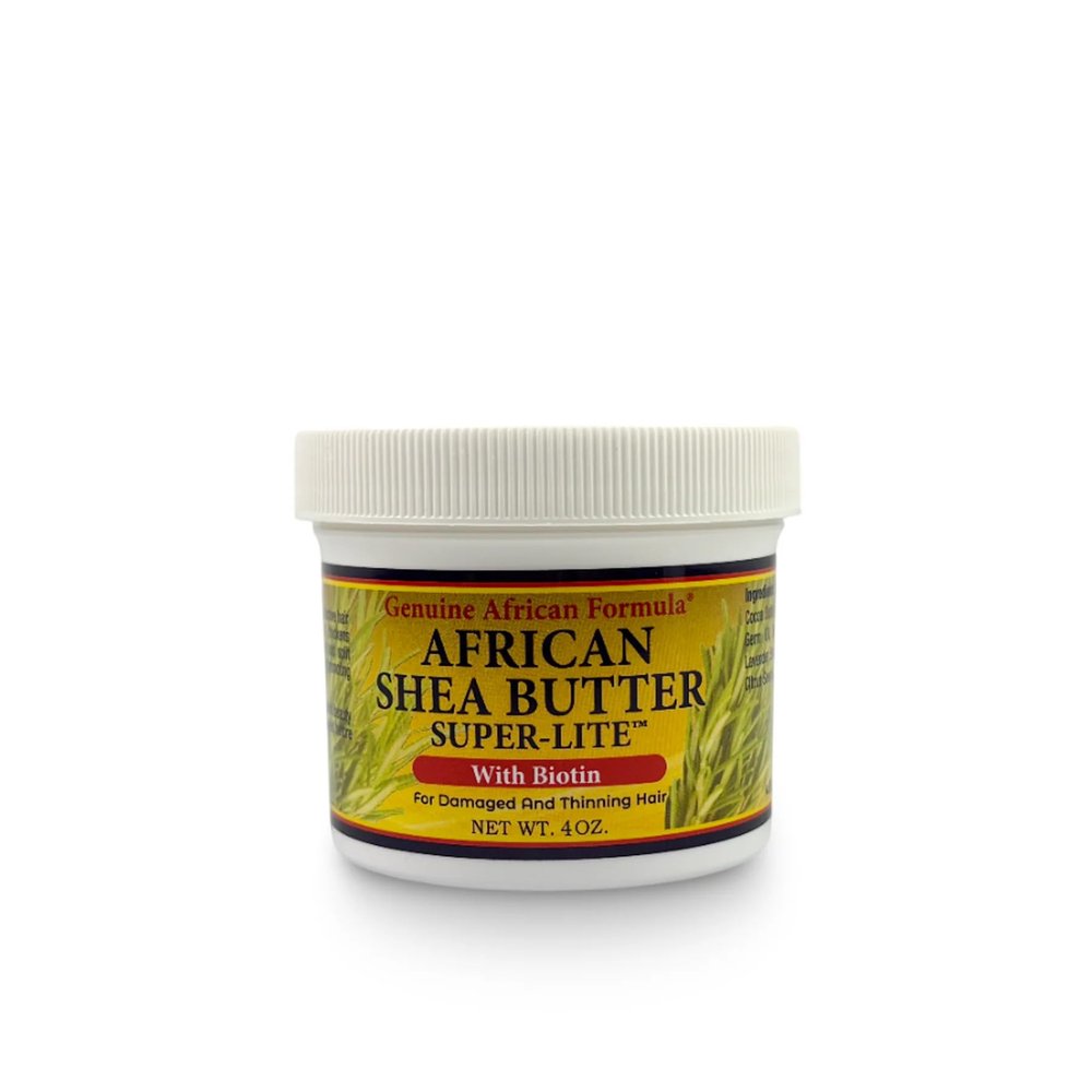 Shea Butter Super-Lite Hair Grease  4oz (118.29ml) | Moisturizing & Conditioning with Palm, Cocoa, Olive, Almond & Coconut Oils | Softens Dry Hair, Nourishes Scalp & Restores Shine