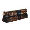 FZQVSLCM Pencil Case Leather Pen Bags Travel Makeup Bag Books on the Bookshelf Toiletry Bag Portable Cosmetic Bags Coin Purse view 1