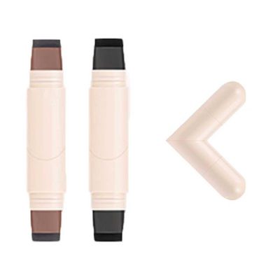 2pcs Rotatable Eyeliner Stamp Set - Quick Shaping Tool with Left/Right Eye Marked, Smudge-Proof & Long-Lasting, Ready to Use, Flawless Winged Eyeliner for Beginners & Makeup Enthusiasts, Black & Brown