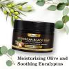 2 Pack Moroccan Black Soap Hammam, Morocco Body Scrub with Exfoliating Glove, Exfoliating Body Cleanser, Argan Oil & Eucalyptus  Deep Cleansing, Softens Skin view 4