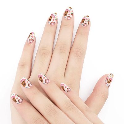 Waterproof Membrane Nail Art Stickers Nail Decals Nail Decorations for Salon Nails Accessories (5 Sheets Cute Capybaras Nails Stickers Decals)