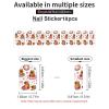 Waterproof Membrane Nail Art Stickers Nail Decals Nail Decorations for Salon Nails Accessories (5 Sheets Cute Capybaras Nails Stickers Decals) view 2