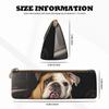 FZQVSLCM Pencil Case Leather Pen Bags Travel Makeup Bag English-Bulldog Toiletry Bag Portable Cosmetic Bags Coin Purse view 2