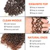 10 Inch Yanky Twist Crochet Hair for Black Women 7 Packs Pre-looped Mini Passion Twist Hair Short Boho with Curly Ends Synthetic Kinky Brown Spring Twist Crochet Hair10 Inch,OT30#) view 3