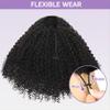 22 inch Curly Half Wig Human Hair for Black Women,Kinky Curly Half Wigs Human Hair ,Seamless Flip Over All Hairstyles In One Headband Wig with Drawstring,Wear and Go Wigs for Black Women 200% Density view 3