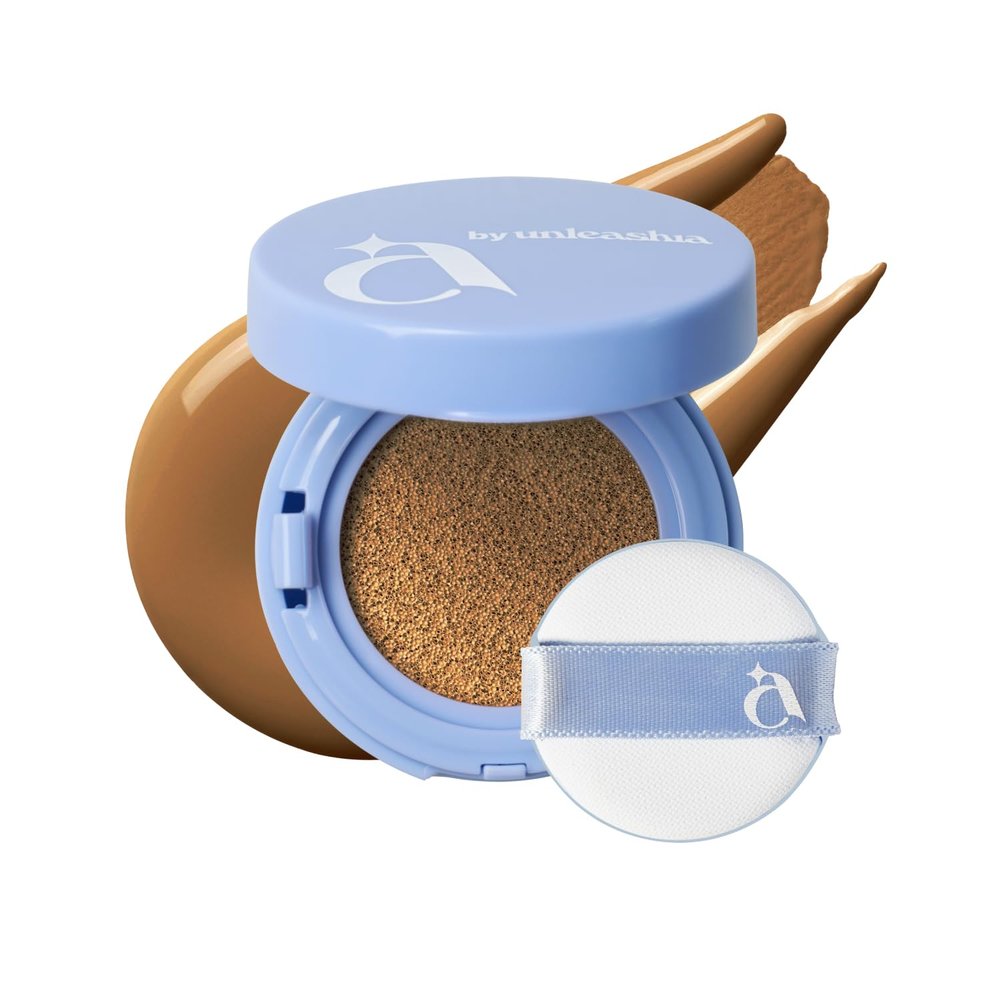[A by Unleashia] Hey Dew Blue Cushion | 26 Shades, Compact Size, Triple Functional (Toning, Anti-Wrinkle, UV Protection), Buildable Coverage & Radiant, Dewy Finish (38N Drizzle)