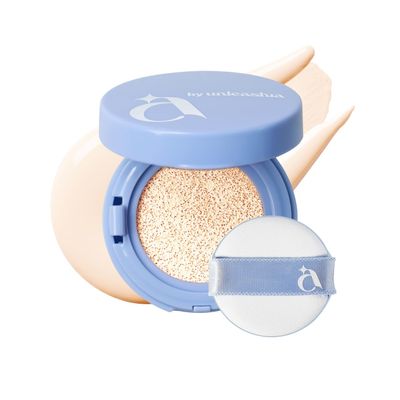 [A by Unleashia] Hey Dew Blue Cushion | 26 Shades, Compact Size, Triple Functional (Toning, Anti-Wrinkle, UV Protection), Buildable Coverage & Radiant, Dewy Finish (11N Morning)