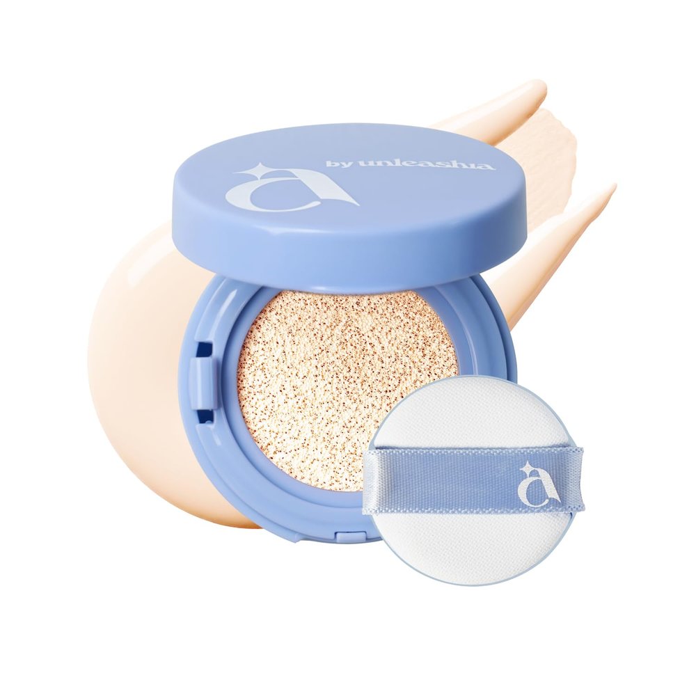 [A by Unleashia] Hey Dew Blue Cushion | 26 Shades, Compact Size, Triple Functional (Toning, Anti-Wrinkle, UV Protection), Buildable Coverage & Radiant, Dewy Finish (11N Morning)