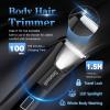 Soonsell Manscape Beard Trimmer for Men,IPX7 Waterproof 4 in 1 Men's Grooming Kit,Ball Shaver,Nose Hair Clippers,Electric Razor,Hair Clippers for Men,LED Display,Wet/Dry Trimmer view 3