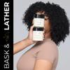 BASK & LATHER Curly Hair Kit for Coils & Curls  Curl Cream & Flaxseed Coiling Jelly Duo, Definition, Hydration & Shine, Natural, Paraben-Free, 8oz Each view 4