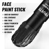 YBUETE Black Oil Based Face Body Paint Stick, Non-toxic Full-coverage Face Painting for Halloween Skeleton Zombie Joker Vampire Goth Cosplay Makeup, Waterproof Cream Black Body Painting for Adults view 3