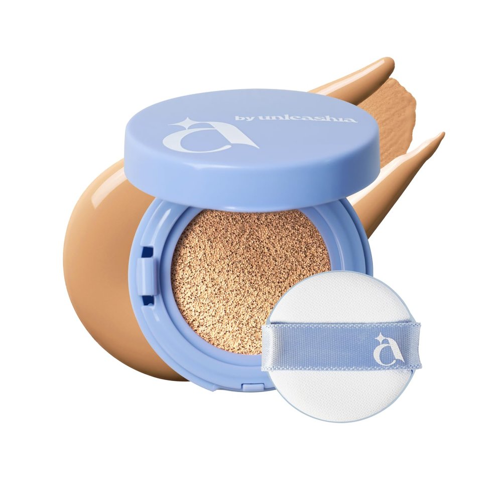 [A by Unleashia] Hey Dew Blue Cushion | 26 Shades, Compact Size, Triple Functional (Toning, Anti-Wrinkle, UV Protection), Buildable Coverage & Radiant, Dewy Finish (23W Sunday)